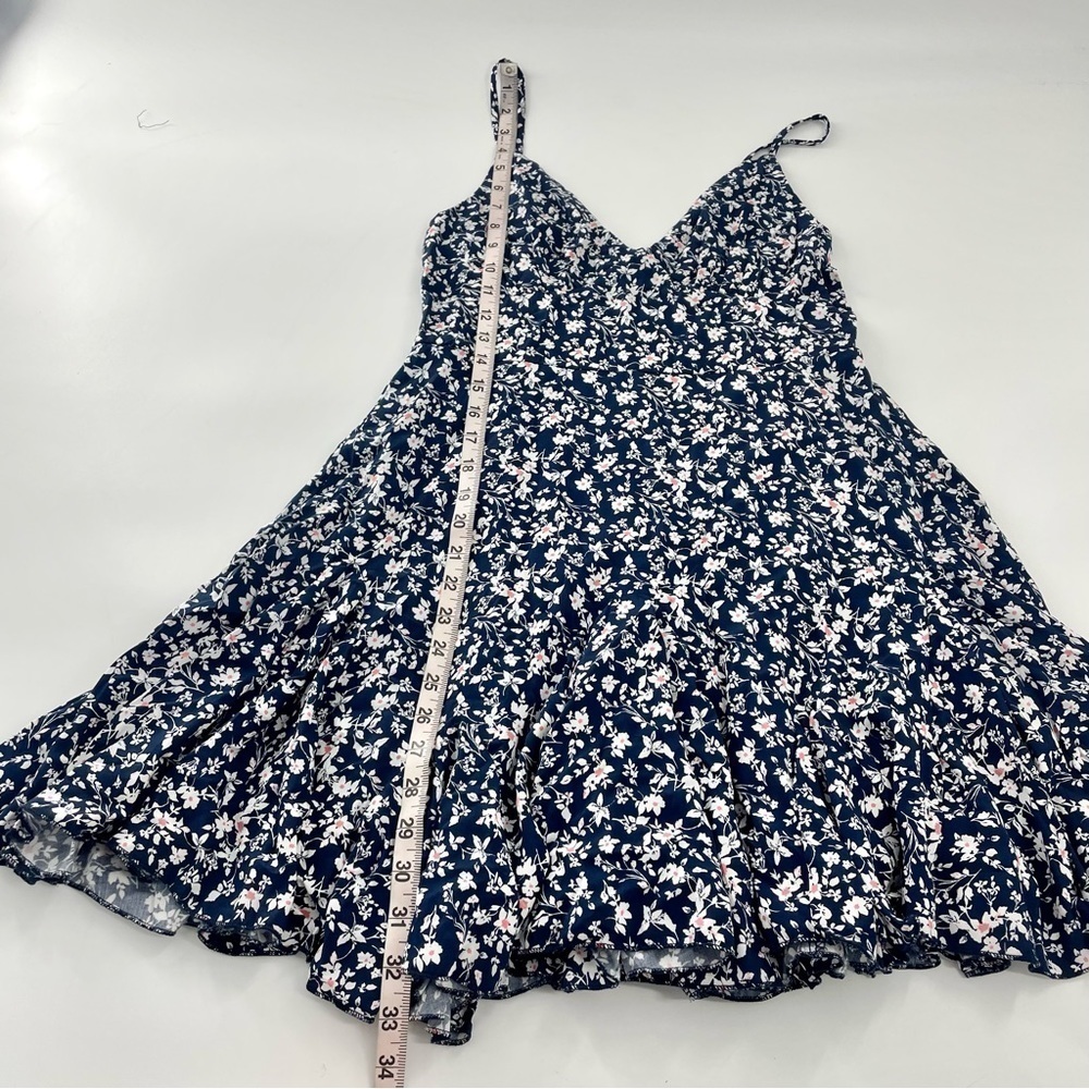 RUMOR Floral Ditzy Daisy Navy Blue spaghetti strap lined mini dress - Picture 4 of 9